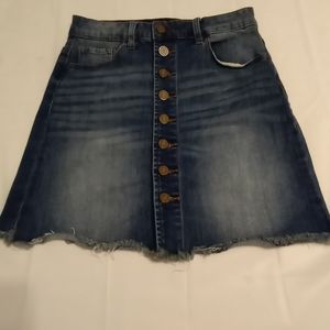 Indigo Rein Button up Jean Skirt